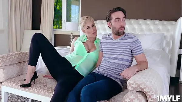 Ryan Keely feeding her stepson her tight milf pussy and moans in delight