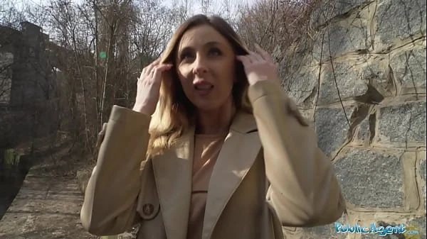 Public Agent MILF with stunning big natural boobs gets creampied