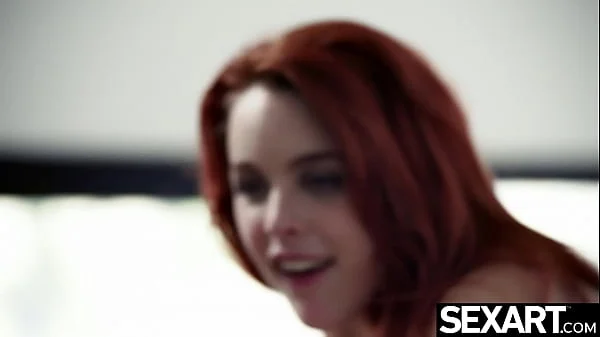 Watch this vivacious redhead suck and fuck with intense passion