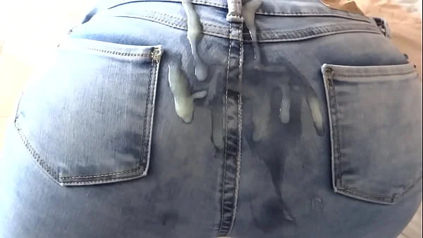Masturbate while you record me, he asks me for a stepmother, I want you to cum in my ass with the jean on