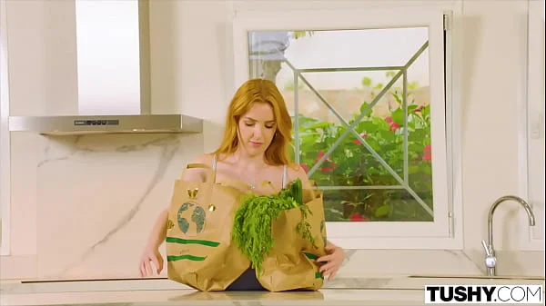 TUSHY Stunning redhead Scarlett explores her anal fantasies