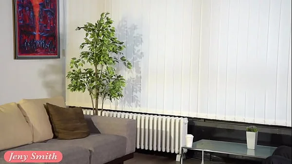 Waiting: Jeny Smith teasing a man bottomless. Flashing tits and pussy with mini skirt