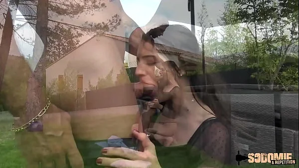 Candie se fait remplir le cul dans le jardin