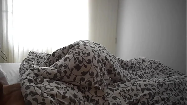 Cute amateur wife wakes up her husband with bj and then rides until she cums