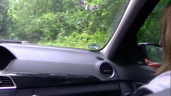 Naughty german hitchhiker gets horny so she gives her wet pussy to the filthy driver