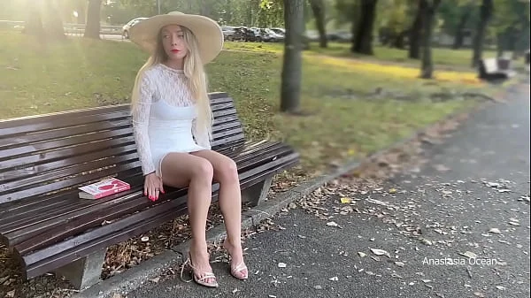 My wife is flashing her pussy to people in park. No panties in public.