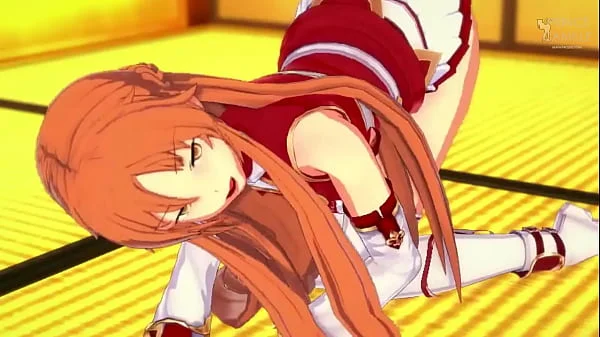 Asuna unplanned sex POV in a village room online