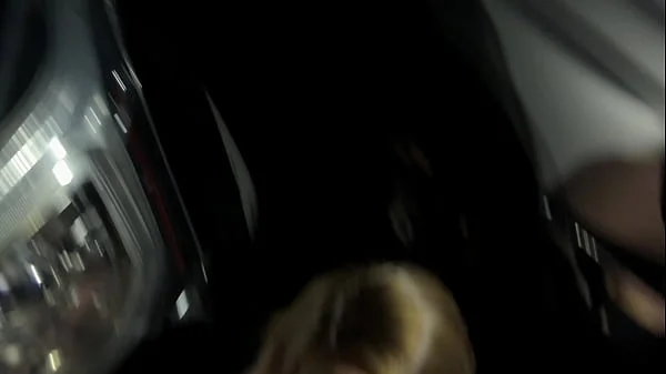 Risky Wife Sucks Cock in Bar/Parking Lot and Cum Walk