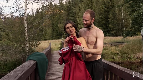 Fucked my best friend's sister from outside and cum on her face