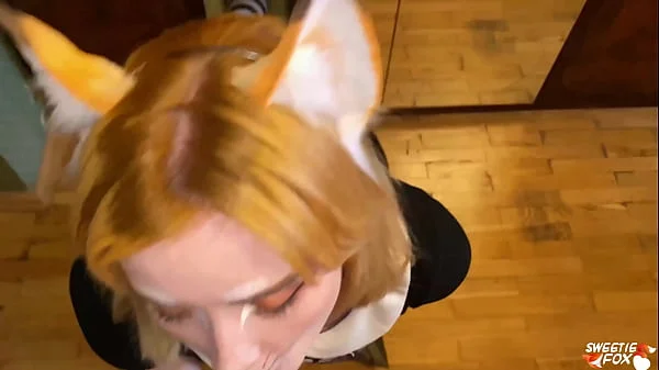 Redhead Deepthroat Big Cock and Sex Toy and Doggystyle Fuck