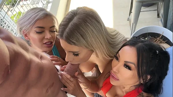 3 on 1 Interracial Foursome With CJ Miles, Maximo Garcia, Ema Karter and Hayley Davies
