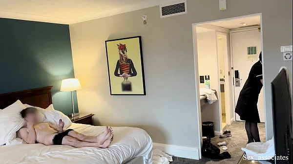 PUBLIC DICK FLASH. I pull out my dick in front of a hotel maid and she agreed to help me cum.