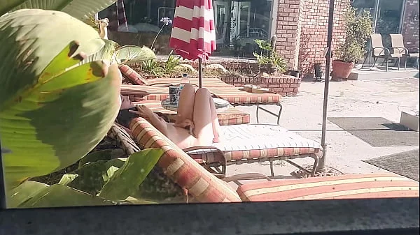 Kristi Love watched while naked poolside