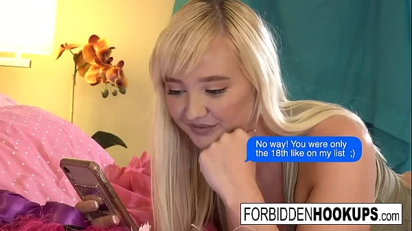 Big boobed babe takes her step-brothers fat cock