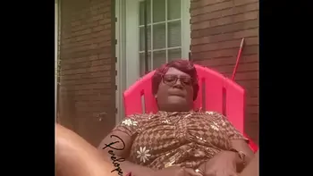 Penelope on the patio