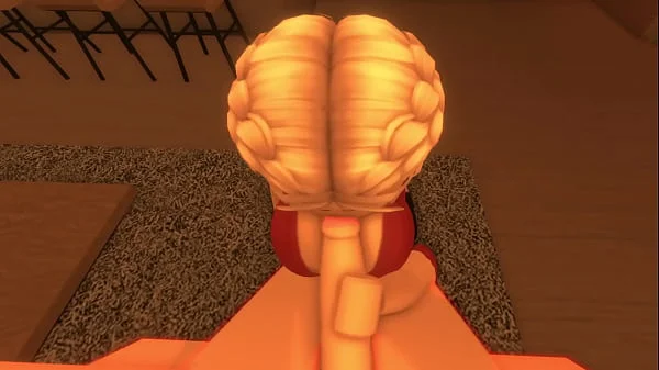 Roblox girl sucking a small cock of his royal boyfriend