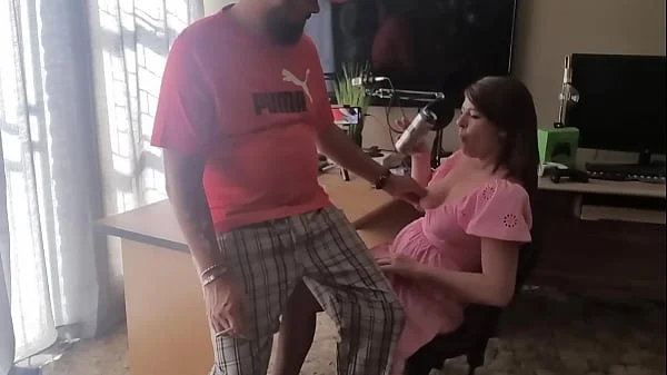 Playing with his cock