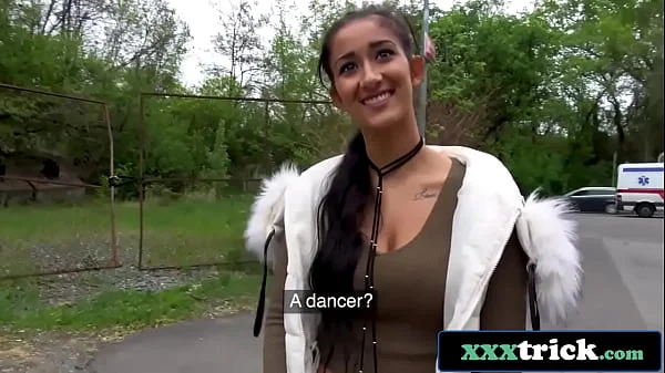 Busty Hungarian Student Paid for a Photoshoot and Public Fuck