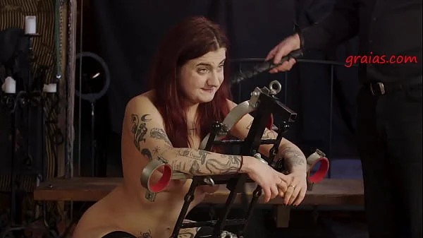 Lovely Redhead Babe Struggles Against Hard Whipping