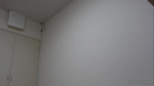 Natural Tits Japanese girl in cosplay exercises in girls apartment.