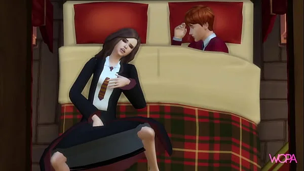 [TRAILER] Draco spies on Hermione and offers her his cock. doing in front of Ron. Harry Potter Parody