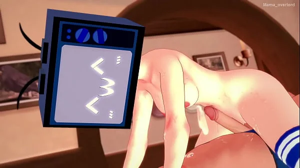 Intenta no correrse en Tv Woman pero falla (Hentai) (Sin censura)