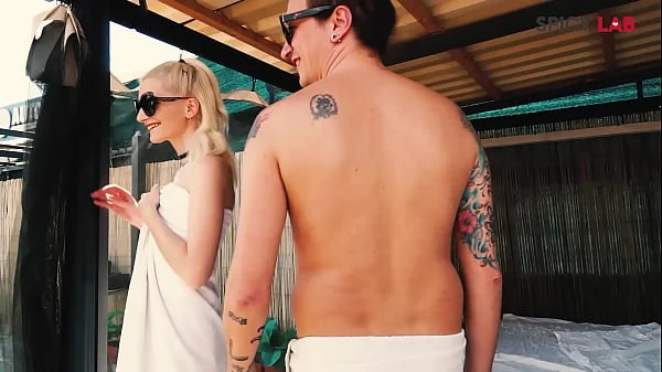 First time in a swinger club - public sex and swing blowjob