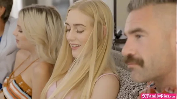 Stepdads swapping their two petite blonde teen stepdaughters