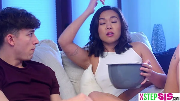 Korean teen stepsister Kimmy Kimm slumber party with stepbro