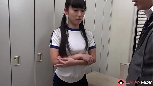Tomomi Motozawa in school uniform sucks a classmate