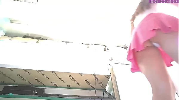 Dumb bitch secretly recorded at work - voyeur hidden camera upskirt