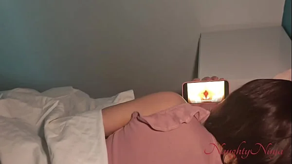 Sleeping Next to my Step-Sister and Waking up to Her Masturbating to Hentai