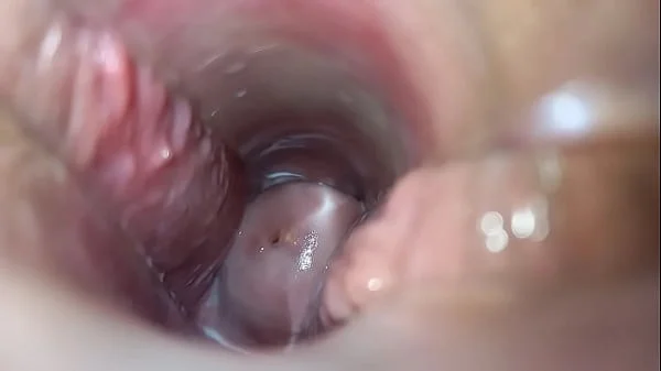 Orgasm inside the vagina close-up