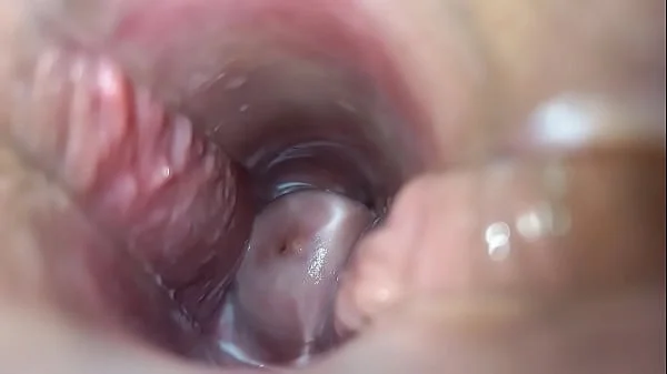 Orgasm inside the vagina close-up