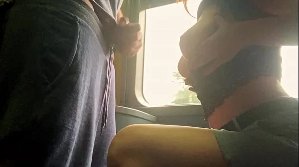 Nothing is too risky when you're excited. Risky wank in a passenger train