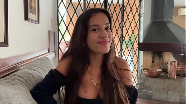 First Casting With Busty Skinny 18yo Brazilian Teen - POV Blowjob