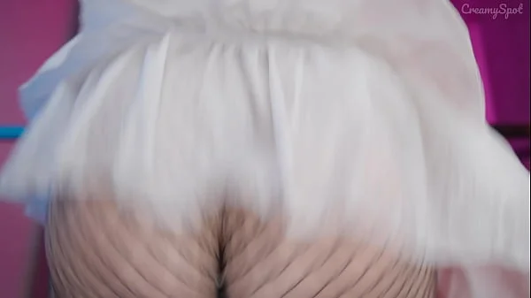 Take off condom and cum inside. Creampie and squirt from fuck machine