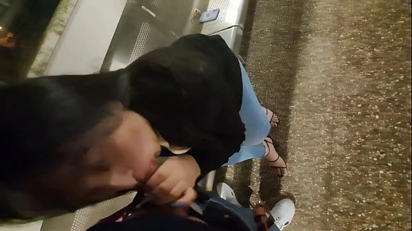 Public Outdoor Train Station Fuck with a Stranger