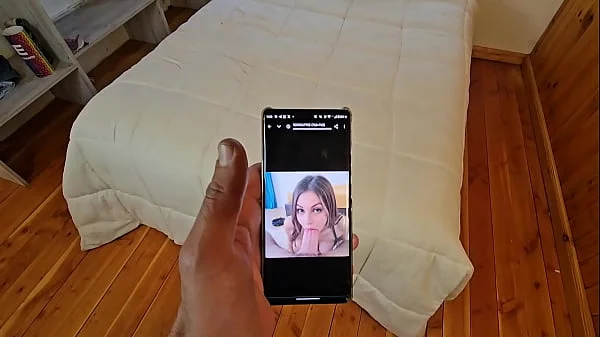 My half-brother takes a picture of me for a porn app.