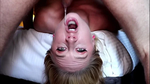 All Natural Teen Gets Facefucked Until a Deepthroat Throatpie