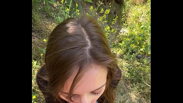 POV Hiking Trail Blowjob w/Petite Romanian Cutie Nadia Noja [Partial Video]