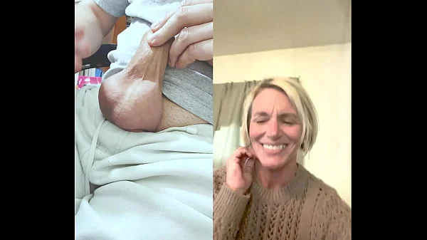 42yr old milf sees ballbusting for the first time