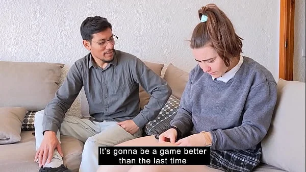 Stepdaughter learns to masturbate and her stepfather helps her do it.