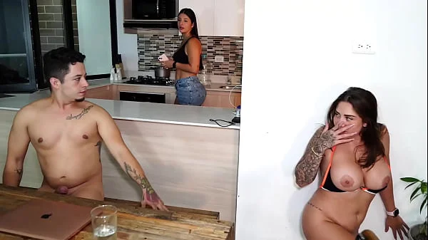 My friend's husband fucks my pussy really hard while she's cooking - Sara Blonde