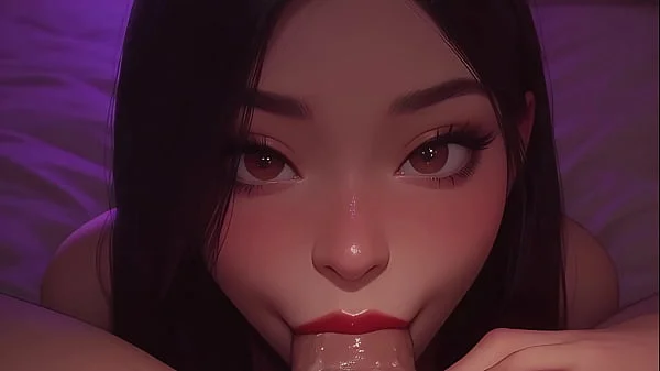 Please Cum In My Mouth - Young Asian Blowjob POV - AI