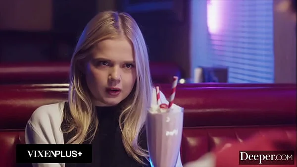 Deeper. Fun sized Cuties Coco Lovelock and Madi Collins Share Parker's Cock