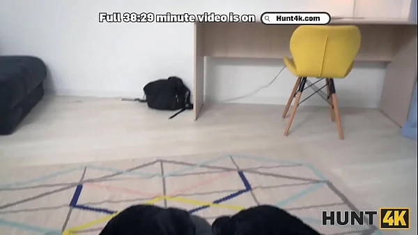 HUNT4K. Hot Russian whore Novella Night is fucking with her landlord in front of her cuckold GF