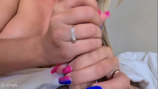 Morning up blowjob, dick riding and happy end handjob - Close up Milf