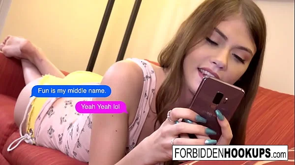 Hot teen babe fucks her lucky step-brother