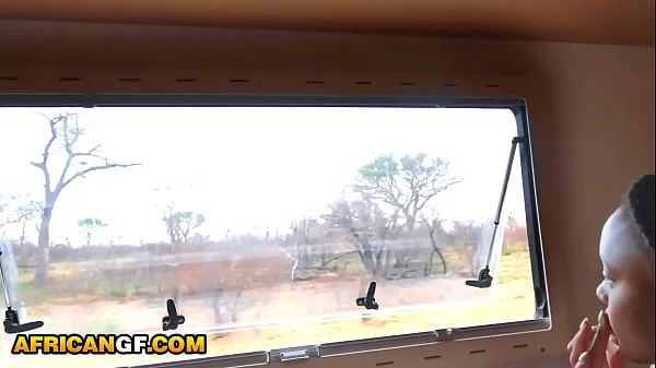 Real Black Babe Pussy Railed POV By Hung White Tourist In Safari Van